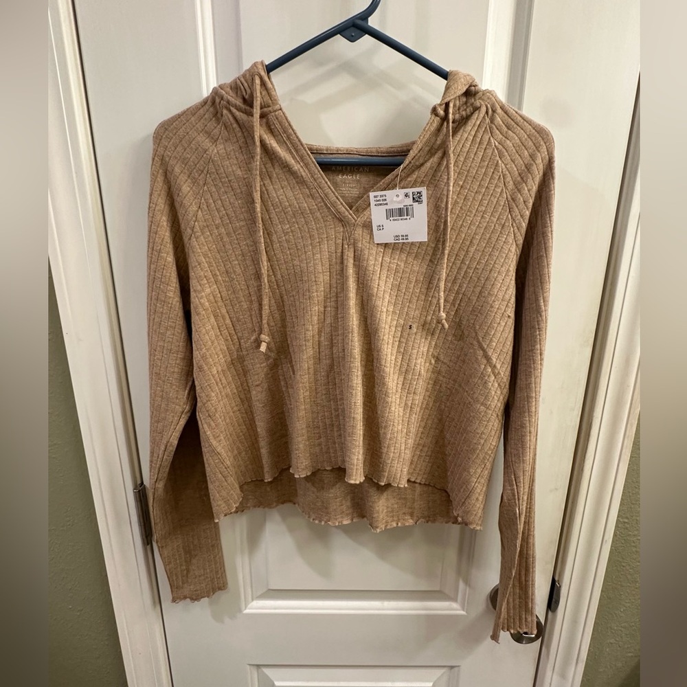 American Eagle cropped sweater lounge hoodie